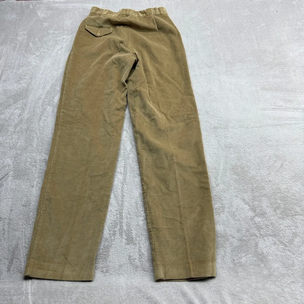 Vintage American Eagle Cordoroy Pants 9/10 Tan Brown High Rise Straight USA Made - Picture 4 of 9